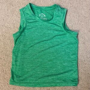 Primary Stay Cool Emerald Green Heathered Dri Fit Tank Top, Unisex, Size 2-3